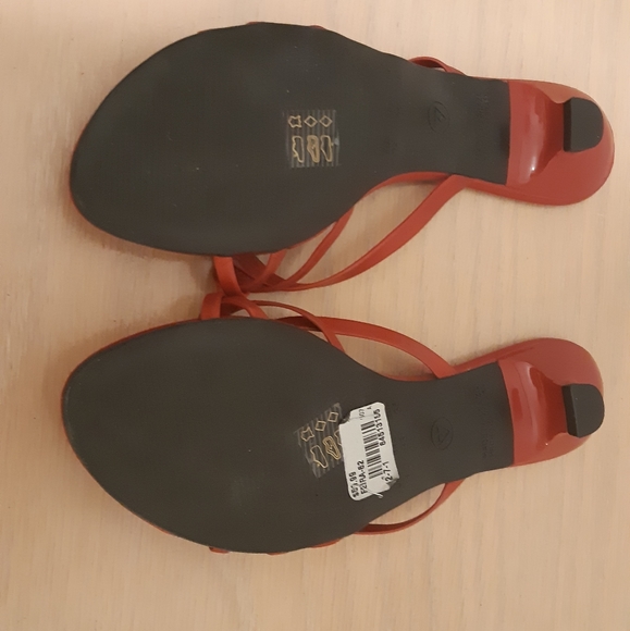 ALDO • US 4 • NWT Red Leather Sandals - Picture 2 of 4